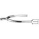 SPRENGER SPURS F.LADIES NO.ROWEL W.STRAP CHR.PL. 20MM FLAT NECK